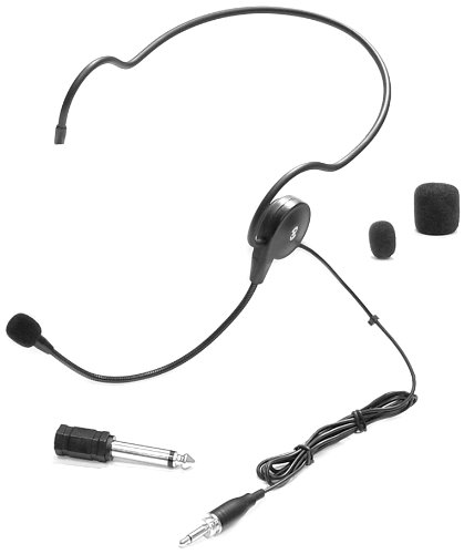 Pyle PLM31 Cardioid Condenser Headset Microphone, Flexible Wired Boom (Standard 3.5mm Connector Jack) for Belt Pack Mic Systems