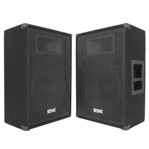 Seismic Audio - FL-15MP (Pair) - Pro Audio PA/DJ 15" Monitors - 100% Birch Plywood  - 800 Watts