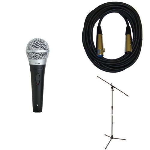 Shure PG48-QTR With Cable, Stand, and Foam Windscreen