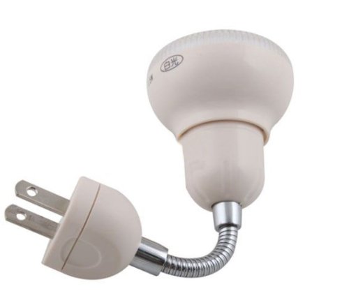 hkbayi IR Sensor Light Flexible PIR Infrared Motion Detection 1.8W Lamp Bulb US Plug light 110V-220V pure white