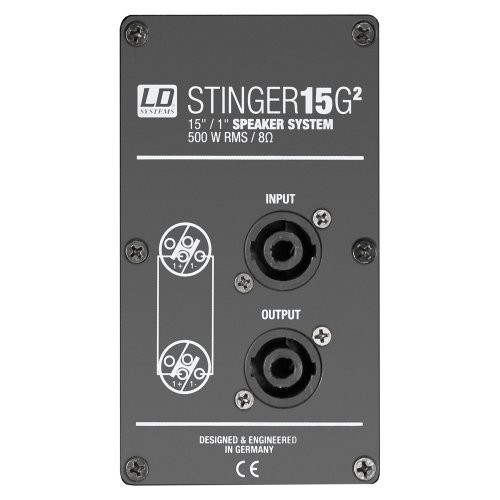LD Systems Stinger Series G2 LDEB152G2 Unpowered Speaker Cabinet, Black