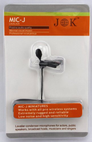 JK® MIC-J 044 Lavalier Lapel Clip On Omni-directional Condenser Microphone For Computer Voip Skype Laptop Voice Amplifier (Mono 3.5mm Plug)