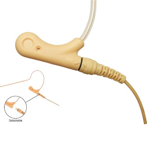 U-Voice UVS70D H4P Detachable Mini Headset Microphone for Audio Technica (Tan Color)