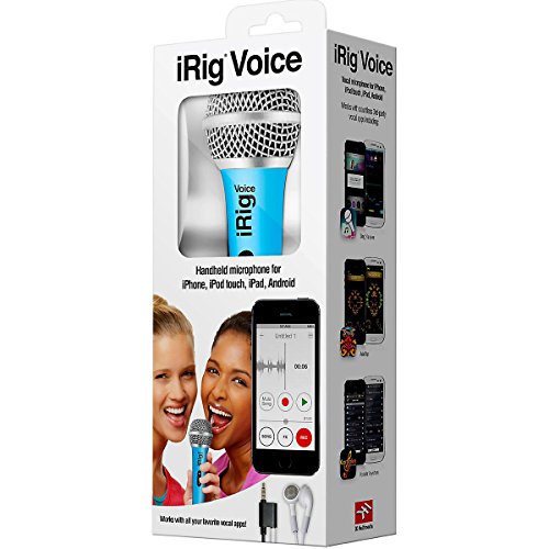 IK Multimedia iRig Voice (blue) karaoke microphone for smartphones and tablets
