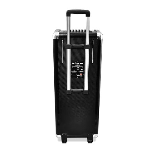 Pyle PKRK212 Karaoke Vibe Bluetooth Multimedia PA System, Dual 12-Inch Woofers, Dual 3-Inch Tweeters, 7-Inch Screen, DVD Player