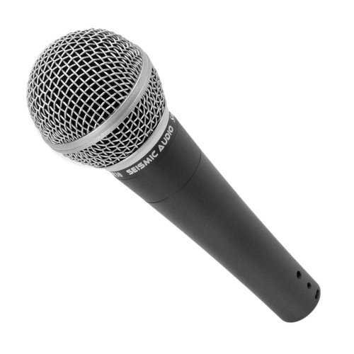 Seismic Audio - SA-M30-PKG1 - Dynamic Vocal Microphone with Interchangeable Steel Mesh Grill Heads