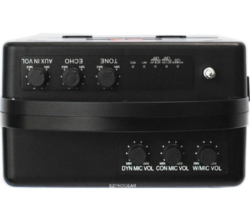 Audio2000s Wp-604b/hl Battery Powered Dual Channel Wireless Microphone Portable Pa System