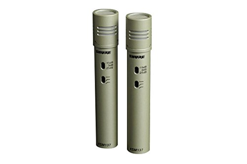 Shure KSM137/SL Stereo Pair with (2) KSM137, (2) Foam Windscreens, A27M Stereo Microphone Adapter and Carrying Case