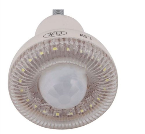 hkbayi IR Sensor Light E27 Flexible Infrared Motion Detection 1.8W Lamp Bulb light 110-220V