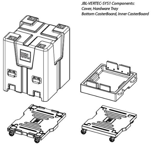 JBL Transport Case for Vertec Subcompact 4886/4883 Speaker - Black (JBL-VERTEC-SYS1)