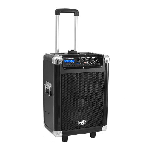 Pyle PCMX270B Boom Rock 400 Watt Bluetooth 10-Inch Portable PA Speaker System, Built-in Rechargeable Battery, Headset and Mic