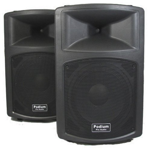 1 Pair of New 1200 Watts Band DJ PA Karaoke Active Powered 12" Loud Speakers w/ Bluetooth PP1203AB