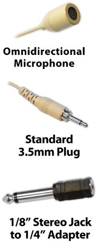 Pyle-Pro PMEM1 Headworn Omni-Directional  Microphone (3.5mm / 1/4'')