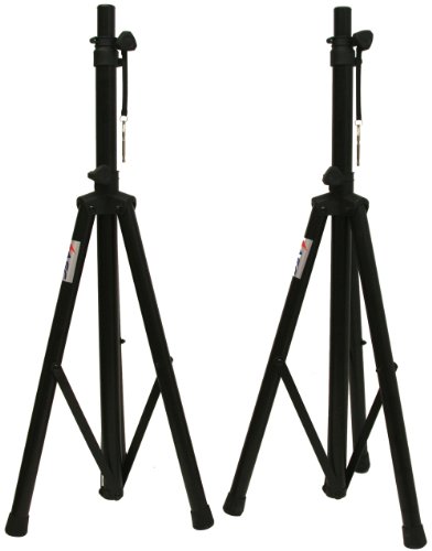 ASC (2) Pro Audio Mobile DJ PA Speaker Stands or Lighting 6 Foot Adjustable Height Tripod & Nylon Travel Bag