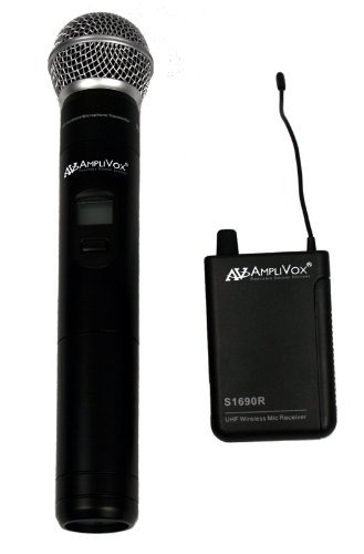 Amplivox S1623 Wl Uhf Handheld Mic Kit Wrls 16ch Includes Receiver W/ Mic