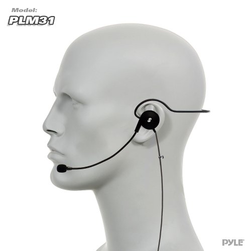 Pyle PLM31 Cardioid Condenser Headset Microphone, Flexible Wired Boom (Standard 3.5mm Connector Jack) for Belt Pack Mic Systems