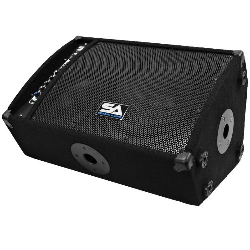 Seismic Audio - FL-10MP-PW-Pair - Pair of Premium Powered 2-Way 10" Floor / Stage Monitors with Titanium Horns
