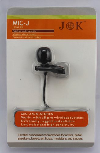Pro Lavalier Lapel Microphone JK MIC-J 016 for Sennheiser Wireless Transmitter - Noise Cancelling Condenser Mic