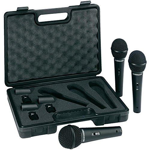 Behringer ULTRAVOICE XM1800S Dynamic Cardioid Vocal Microphones, 3-Pack