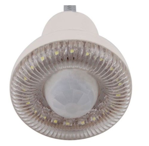hkbayi IR Sensor Light Flexible PIR Infrared Motion Detection 1.8W Lamp Bulb US Plug light 110V-220V pure white