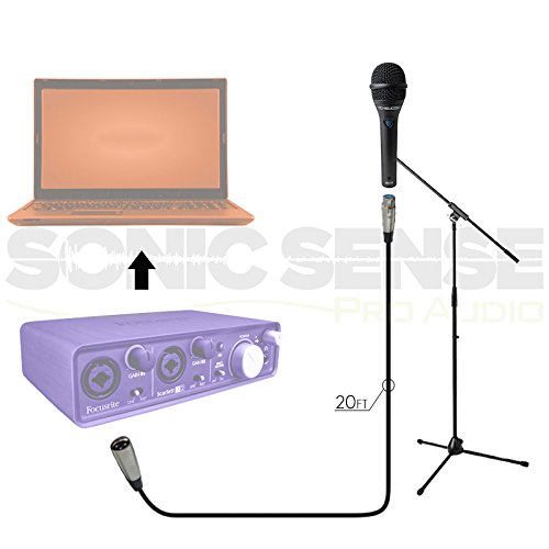 TC-Helicon MP-75 Dynamic Vocal Microphone w/ Mic Control, Cable and Mic Stand Bundle