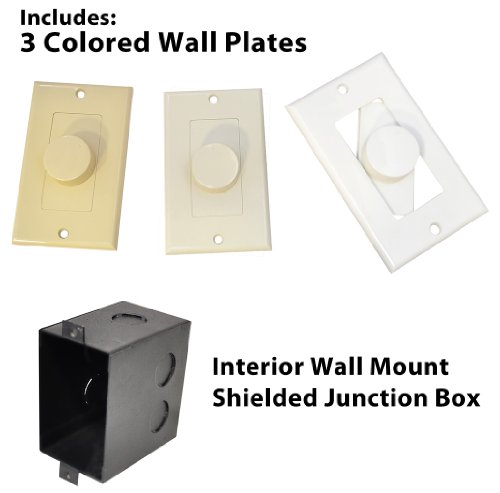 Pyle Home PVCKT5 Wall Mount Rotary Volume Control Knob (3 Colors Included)