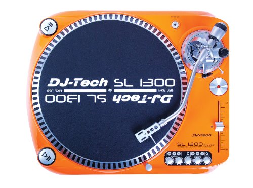 Dj Tech SL1300MK6USB-ORA Direct Drive DJ Turntable, Orange