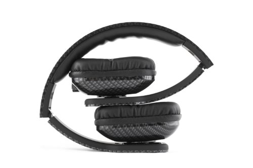 VM Audio Elux On Ear DJ Stereo MP3 iPhone Bass Headphones - Carbon Fiber/Black