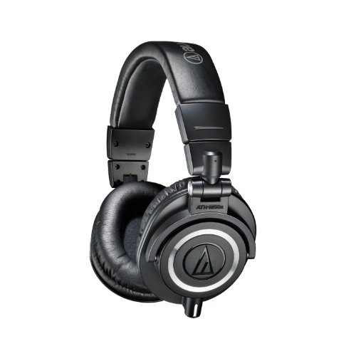 Audio-Technica ATH-M50x Professional Monitor Headphones (New 2014 Model)+ Slappa Full Sized HardBody PRO Headphone Case (SL-HP-07)