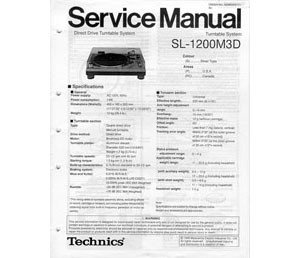 Technics Service Manual SL1200M3D