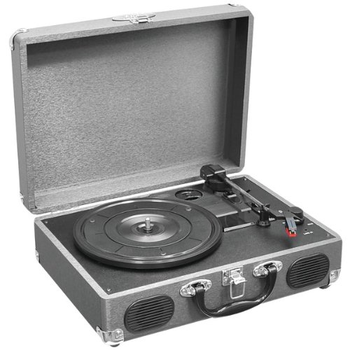 PYLE HOME PVTT2UGR Retro Belt-Drive Turntable with USB-to-PC Connection (Gray) (PVTT2UGR)
