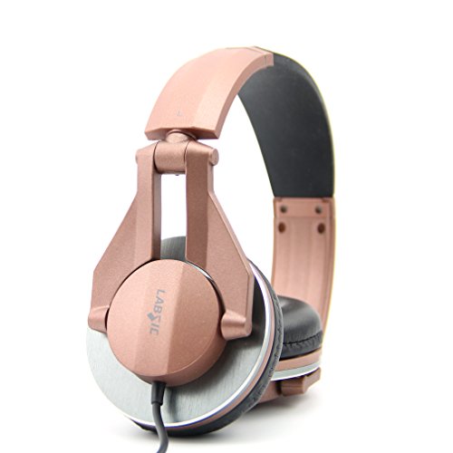 Labsic DJ1000 On-Ear headphones DJ Style headphones High-Definition rofessional Studio Monitor Headphones,3.5mm stereo jack (Retail packaging included 1/4-inch adapter) --Brown