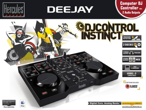 Hercules DJ Control Instinct USB DJ Controller with Audio Outputs