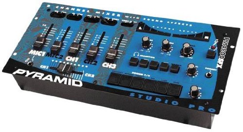 Pyramid PM4800 3 Channel Rack Mount Stereo Dj Mixer with Sound Effects