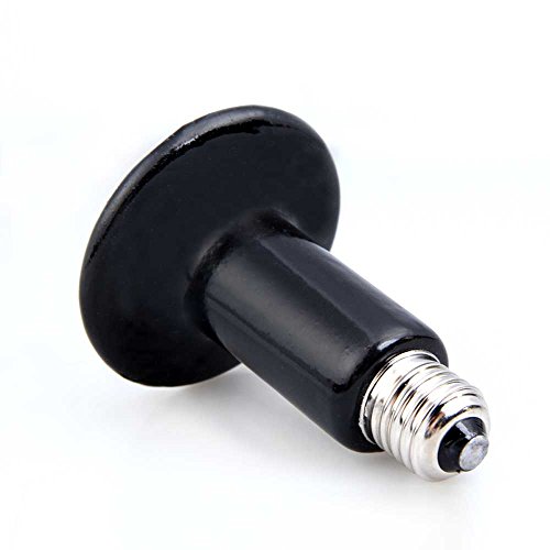 Vktech® Black Ceramic 85mm Flat Bottom Heat Lamp Bulb (150W)