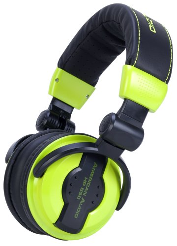 American Audio Hp550 Green Foldable Professional Headphones