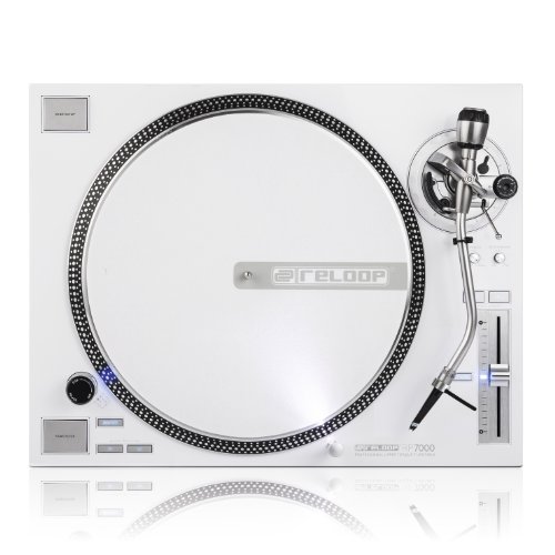 Reloop RP-7000-LTD Quartz Driven DJ Turntable with Upper-Torque Direct Drive, Silver