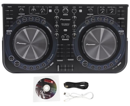 Pioneer DDJ-WeGO2-K Black Compact DJ Controller for PC and iOS Devices With Easy Grip Handle and iPad Stand - Virtual DJ Software Included