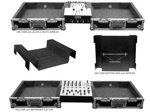 Marathon Flight Road Case MA-12Bb ADJustable Battle BrIDge for 12-Inch Non-Rack Mountable DJ Mixers (Pair)