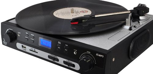 PYLE PLTTB9U USB Turntable with direct-to-digital USB/SD Card Encoder and Built-in AM/FM Radio Conversion