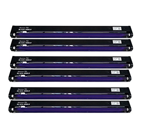 6 AMERICAN DJ BLACK-48BLB 48" UV Black Pro Blacklight Dorm Party Light Fixtures