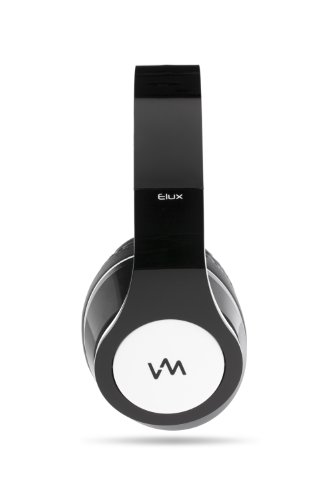 VM Audio Elux Over Ear DJ Stereo MP3 iPhone Bass Headphones - Piano Black/White