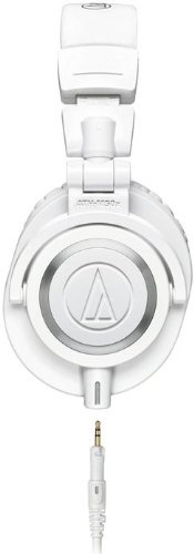 Audio-Technica ATH-M50XWH Professional Monitor Headphones - White (New 2014 Model) + Slappa Full Sized HardBody PRO Headphone Case (SL-HP-07)