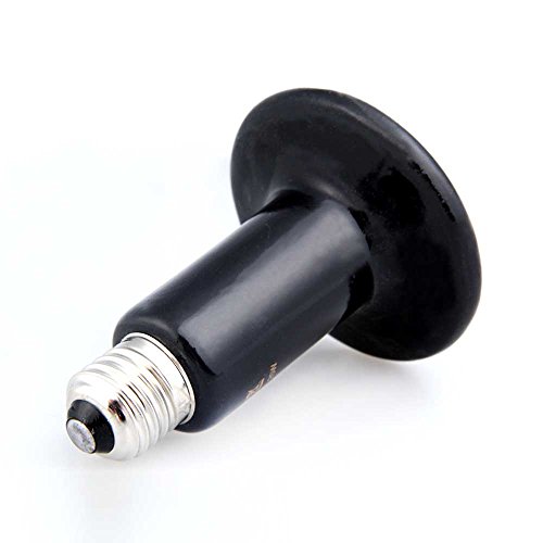 Vktech® Black Ceramic 85mm Flat Bottom Heat Lamp Bulb (150W)