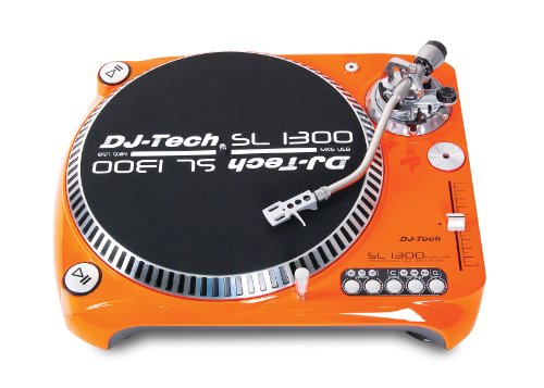 Dj Tech SL1300MK6USB-ORA Direct Drive DJ Turntable, Orange