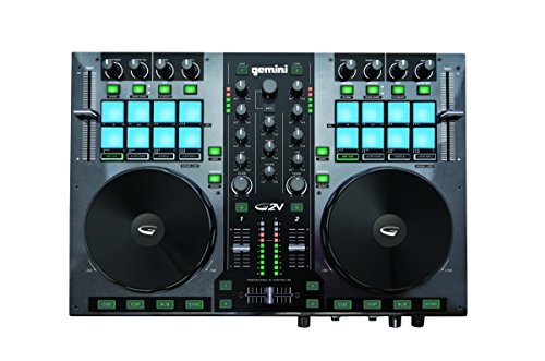 Gemini DJ G2V DJ Controller 2 Channel Midi Controller with Soundcard