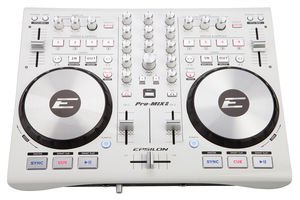 Epsilon Pro-Mix2 (White) Ultra-compact 2-Deck Professional MIDI/USB DJ Controller