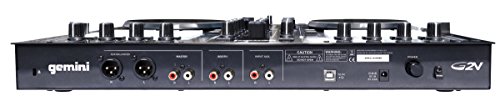 Gemini DJ G2V DJ Controller 2 Channel Midi Controller with Soundcard