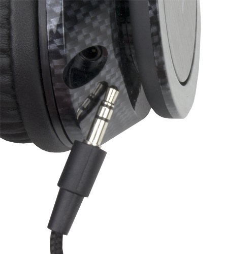 VM Audio Elux Over Ear DJ Stereo MP3 iPhone Bass Headphones - Carbon Fiber/Pink