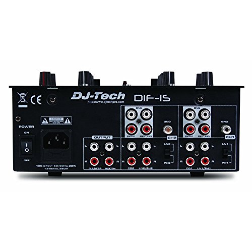 DJ Tech DIF-1S V2 Battle Mixer with Mini Innofader Crossfader
